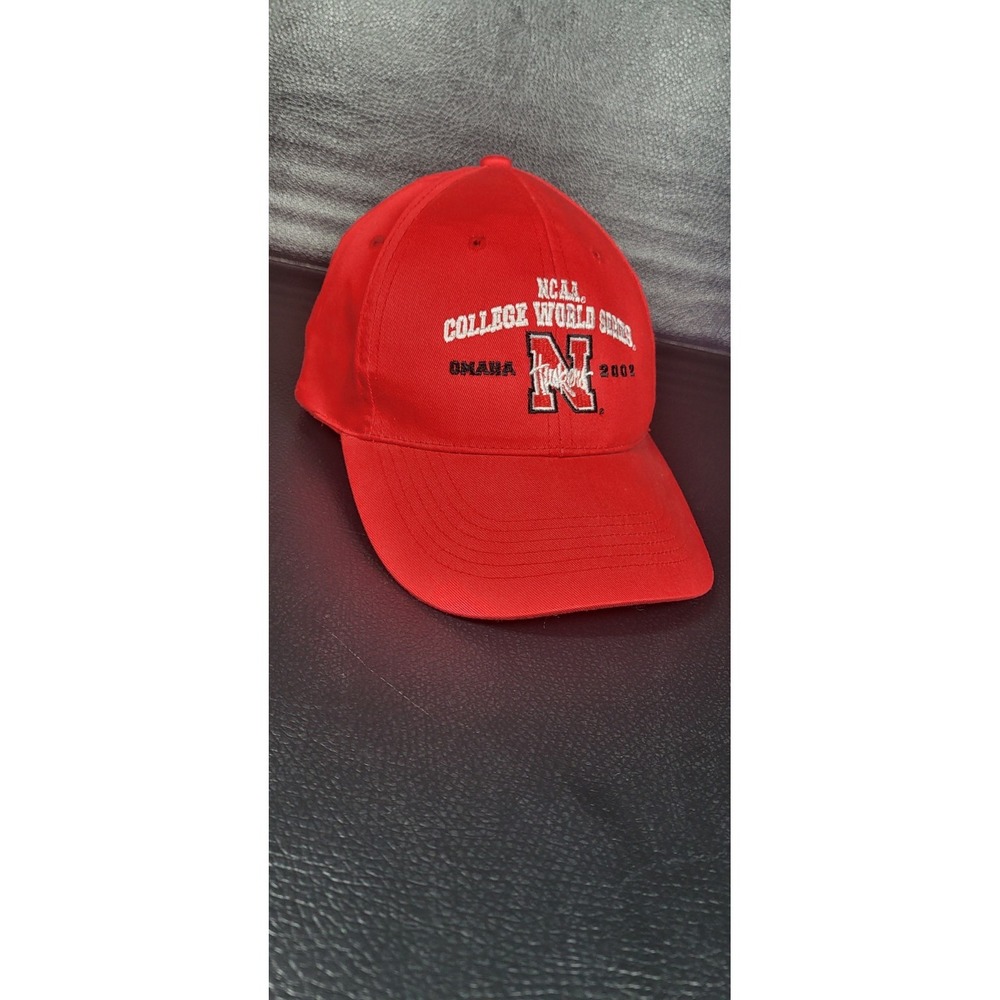 Vintage Nebraska Huskers National Champions 2002 Football Strap back Hat‎ Red